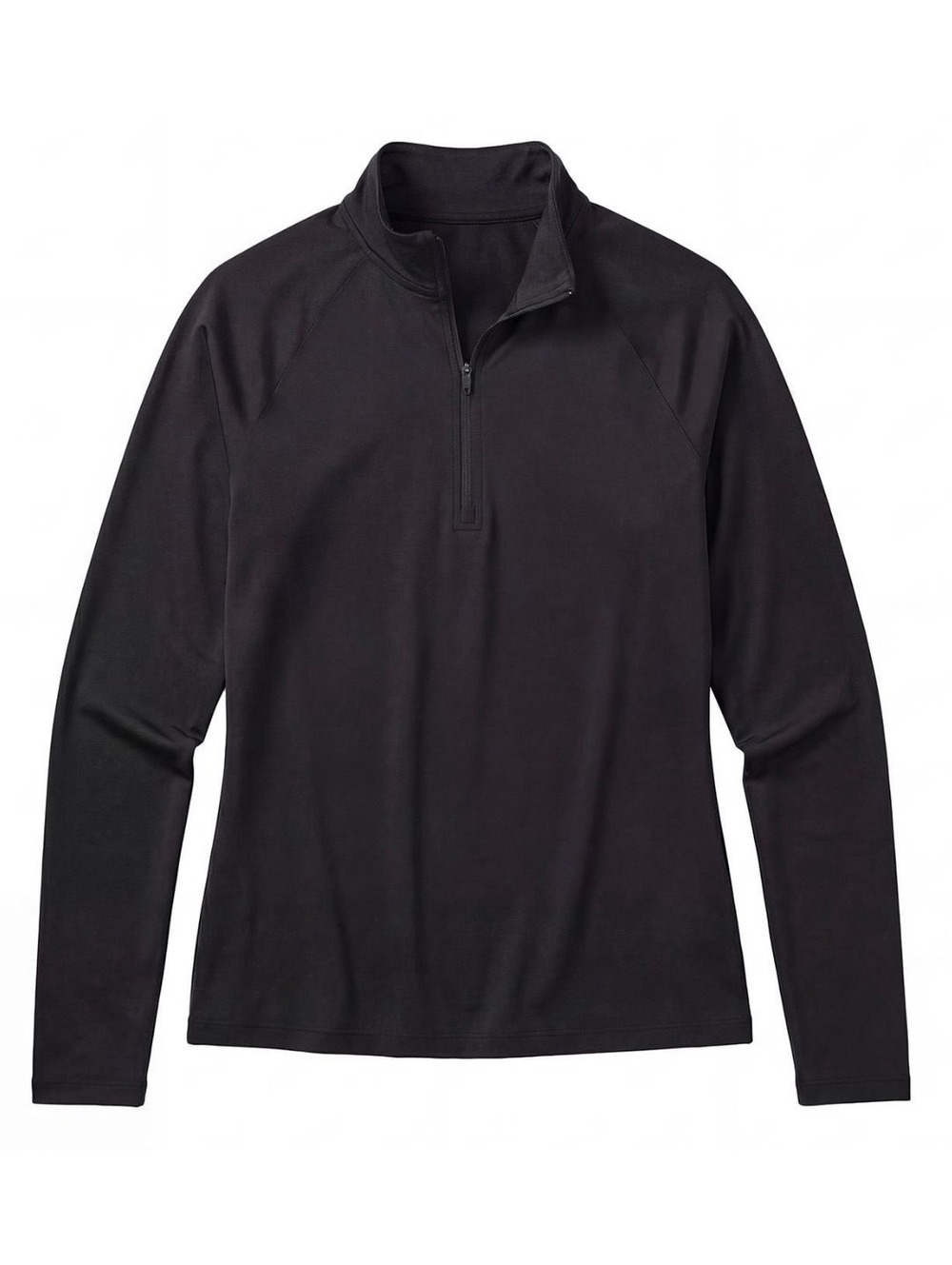 Lands' End Women's Quarter Zip UV Tee XXL Black